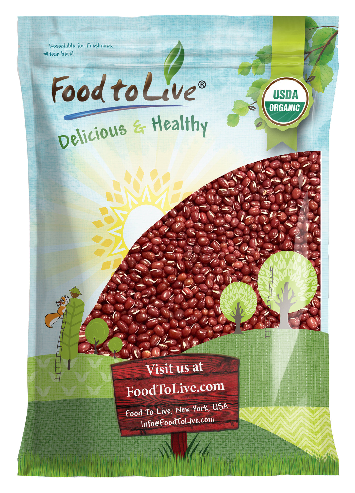 Organic Adzuki Beans - by Food To Live