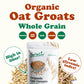 Organic Oat Groats — 100% Whole Grain, Non-GMO Seeds, Kosher, Raw, Non-Irradiated, Vegan, Bulk, Low Glycemic - by Food to Live