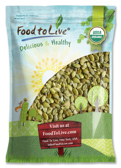 Organic Sprouted Pumpkin Seeds with Himalayan Salt - by Food To Live