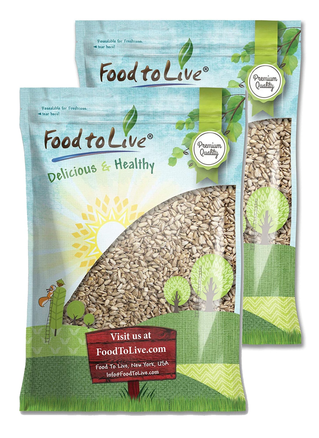 Sunflower Seeds – Kernels, No Shell, Kosher, Raw, Vegan, Sirtfood, Bulk – by Food to Live
