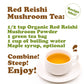 Organic Red Reishi Mushroom Powder – All Natural Vegan Superfood for Immunity and Holistic Wellness. Rich in Antioxidants and Nutrient-Packed. Non-GMO. 100% Pure. Great for Smoothies. Kosher