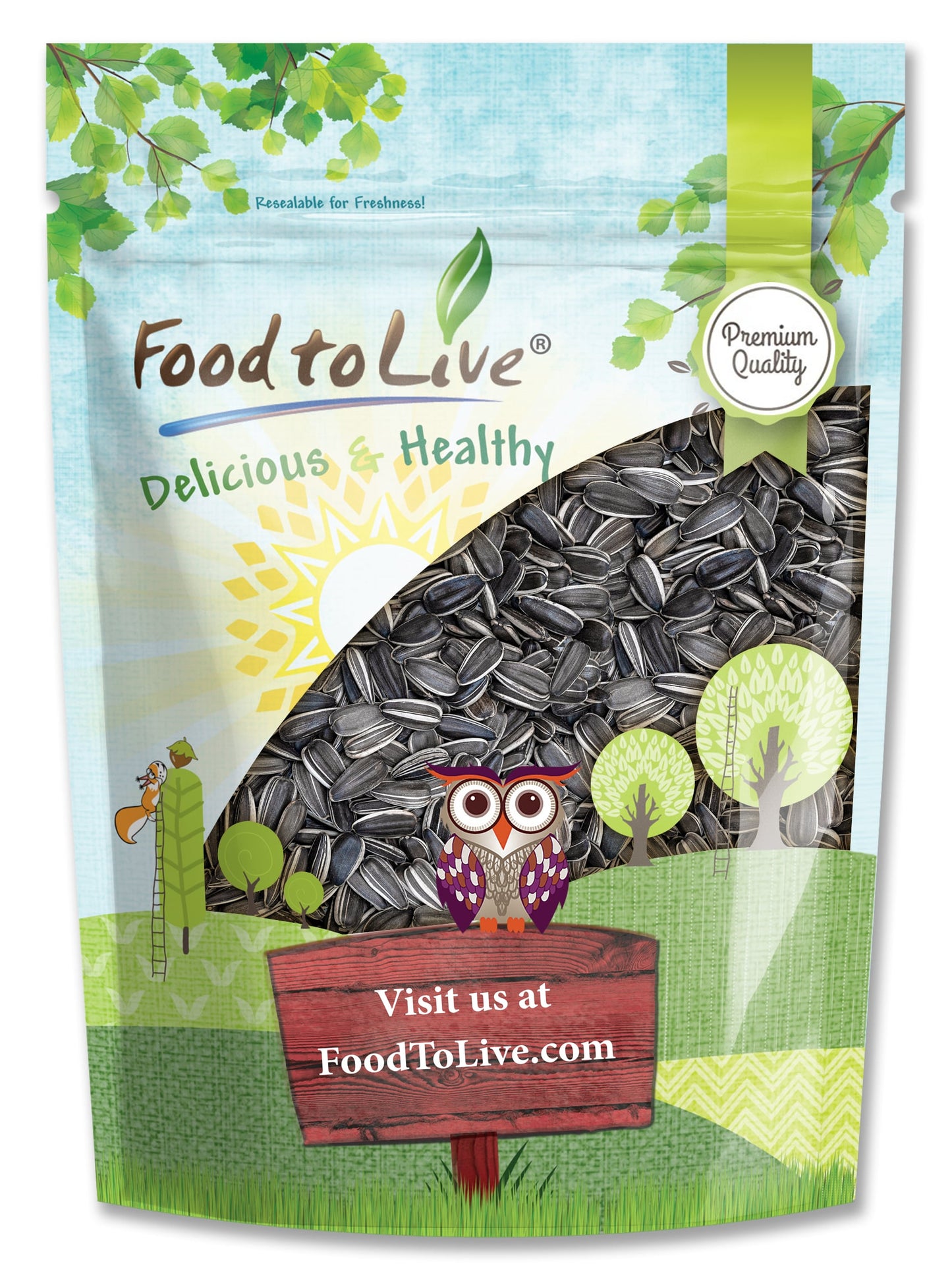 Raw Sunflower Seeds in Shell – Fresh, Crunchy and Nutty Snack for on-the-go, Preservative-free, Great Source of Protein, Fiber, Essential Minerals & Vitamins. Whole Unhulled Seeds in Bulk