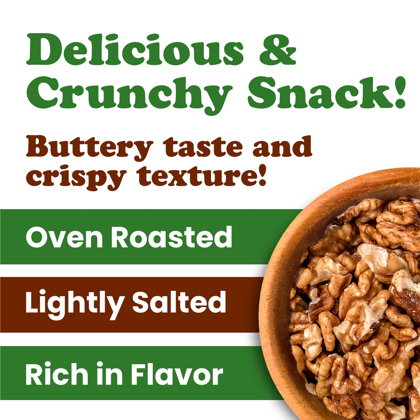 Organic Walnuts, Halves and Pieces, Roasted and Salted - by Food to Live