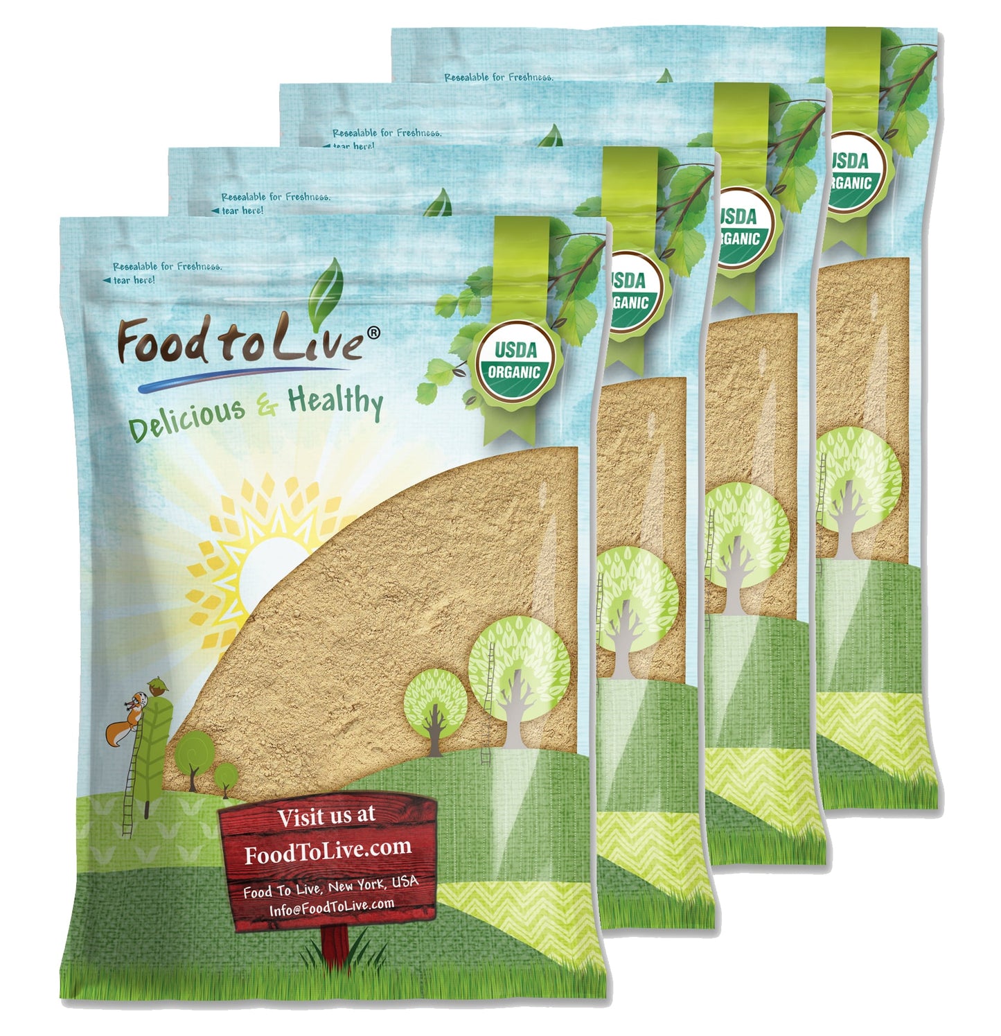 Organic Mesquite Powder - Non-GMO, Kosher, Raw, Vegan, Bulk - by Food to Live