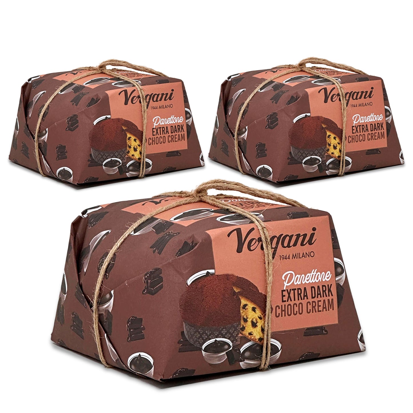 Vergani Extra Dark Chocolate Panettone - 750 g (1.65 lb)