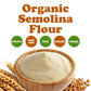 Organic Italian Semolina Flour — 100% Premium Durum Wheat, Perfect for Pasta, Bread, and Pizza Dough - Non-GMO, All-Natural - Ideal for Authentic Italian Recipes. Kosher