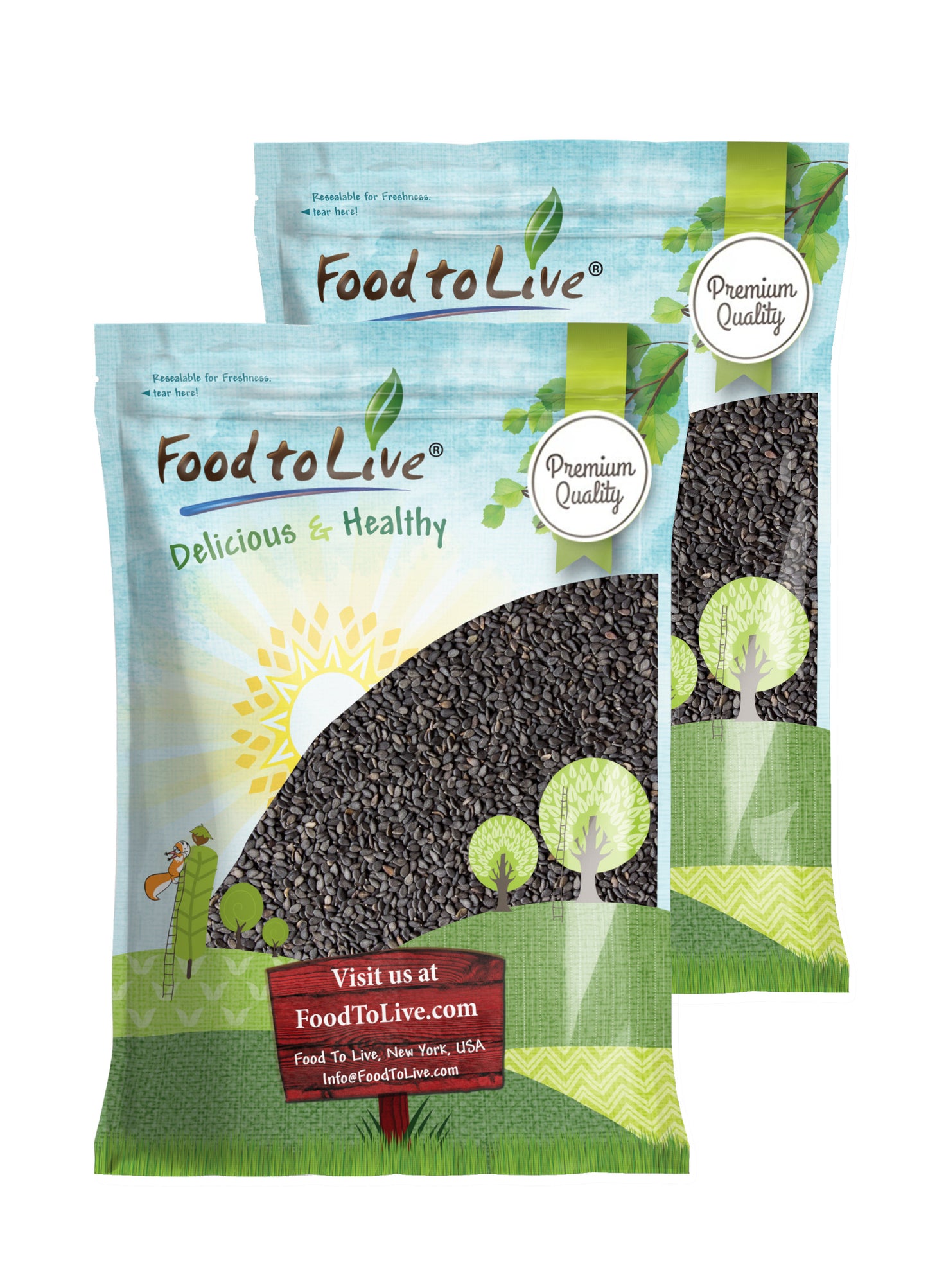 Organic Toasted Black Sesame Seeds – by Food to Live