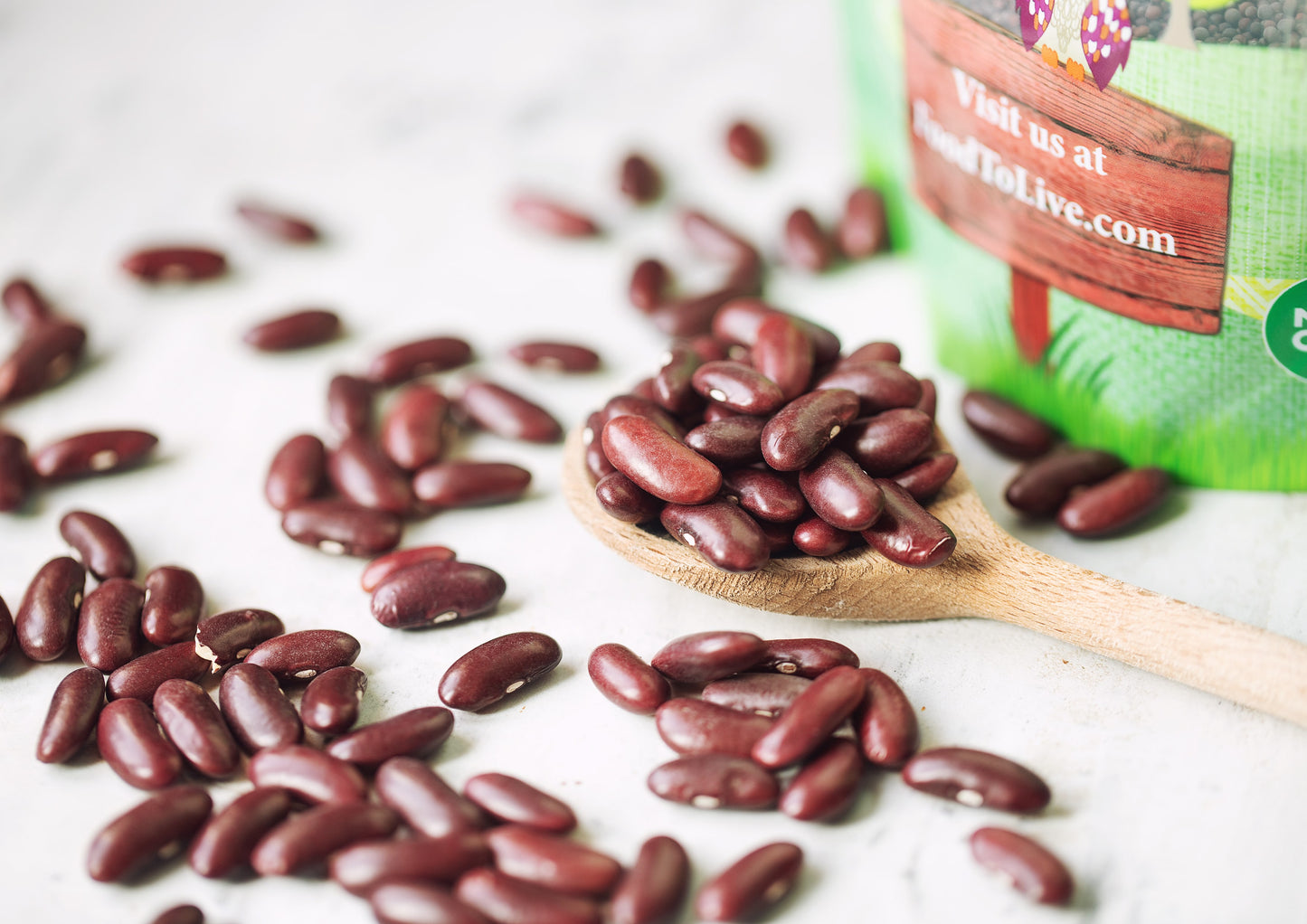 Organic Red Kidney Beans - Non-GMO, Dry, Raw, Sproutable, Vegan, Kosher, Bulk - by Food to Live