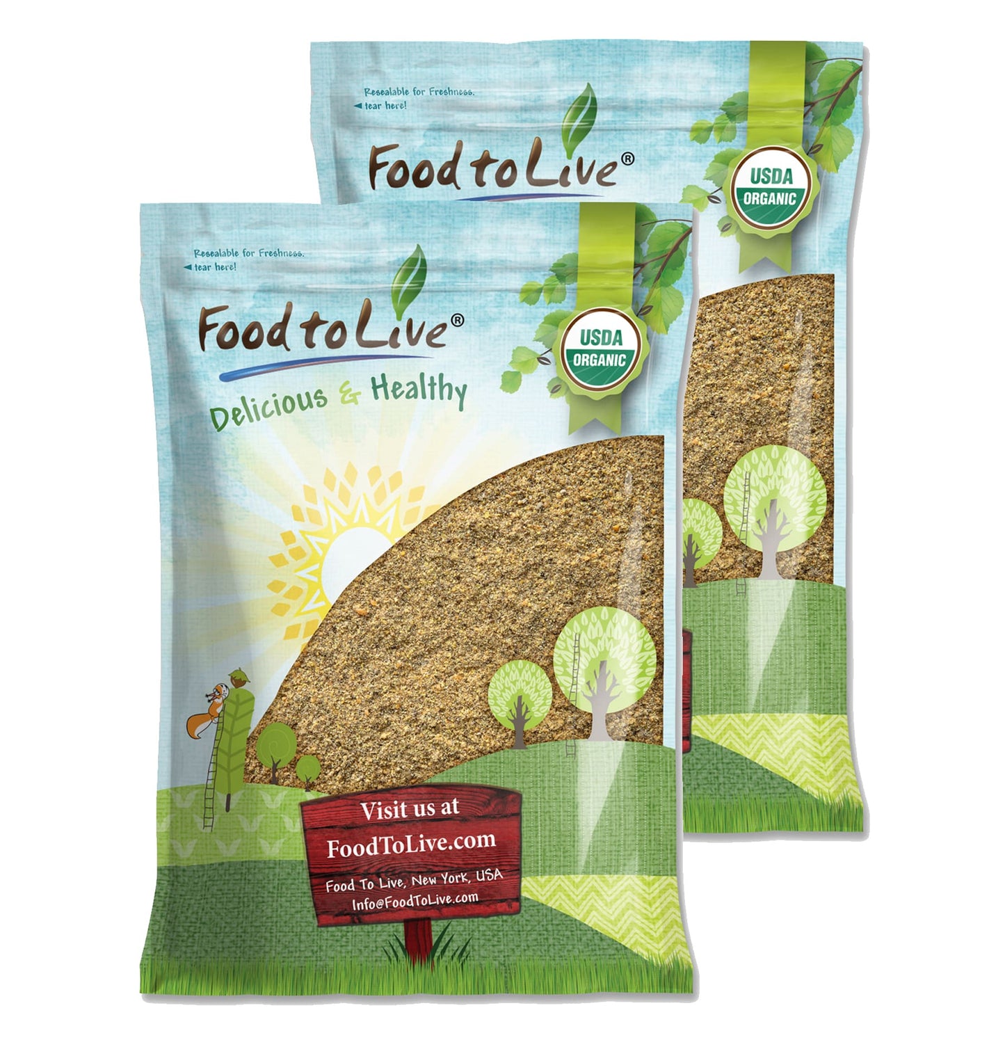 Organic Omega Power Flax and Chia Seeds Blend - Cold-Milled from Whole Raw Chia and Flax Seeds, Non-GMO, Vegan, Kosher, Bulk. Rich in Omega 3 Fatty Acids. Perfect for Smoothies and Shakes
