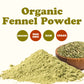 Organic Fennel Seed Powder – Aromatic & Versatile Flavor. Pure & Non-GMO. Perfect for Cooking, Baking, and Herbal Teas. Rich in Vitamins & Fiber. Ground Spices in Bulk. Kosher