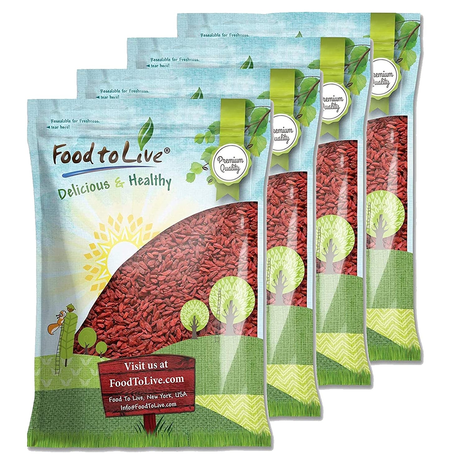 Goji Berries — Sun Dried, Large and Juicy - by Food to Live