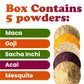 Organic Super Powders in a Gift Box - Acai Berry Powder, Goji Berry Powder, Sacha Inchi Powder, Maca Powder,Mesquite Powder-by Food to Live