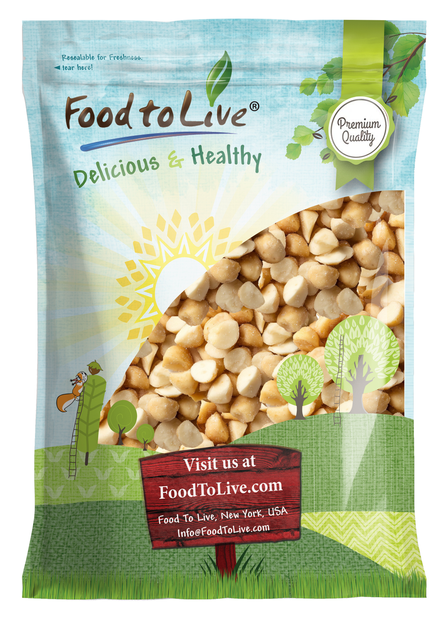 Dry Roasted Macadamia Halves & Pieces with Himalayan Salt