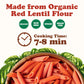 Organic Red Lentil Penne Pasta, 8.8 OZ – Non-GMO, Single Ingredient.  Vegan. Made in Italy.