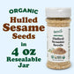 Organic Hulled Sesame Seeds – Raw in Resealable Jar, Non-GMO, Vegan, Kosher