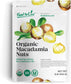 Organic Dry Roasted Whole Macadamia Nuts – Unsalted, Delicious and Nutritious Snack Made from Premium Non-GMO Nuts, Perfect for Keto and Paleo Diet. Rich Butter Flavor. Kosher, Vegan.