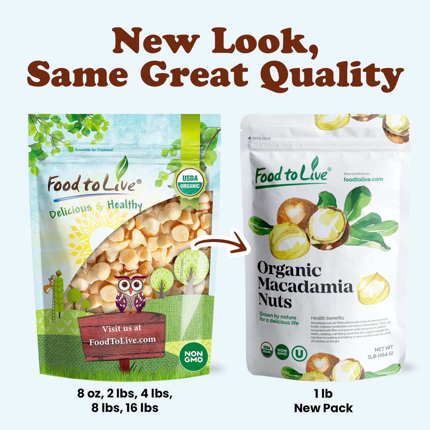 Organic Macadamia Nuts, Pieces, Roasted - by Food to Live