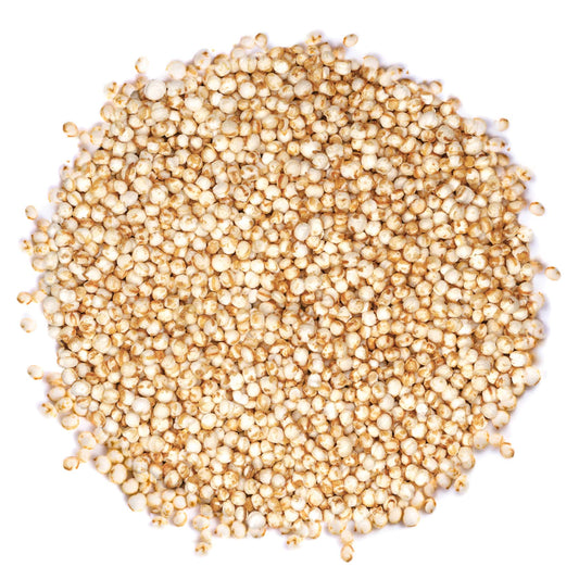 Organic Puffed Quinoa – Crispy White Quinoa Pop. Non-GMO, Vegan, Kosher. Perfect for Breakfast Cereal, Baking, Salads, and Snacks. Good Source of Fiber and Protein. Ancient Superfood in Bulk