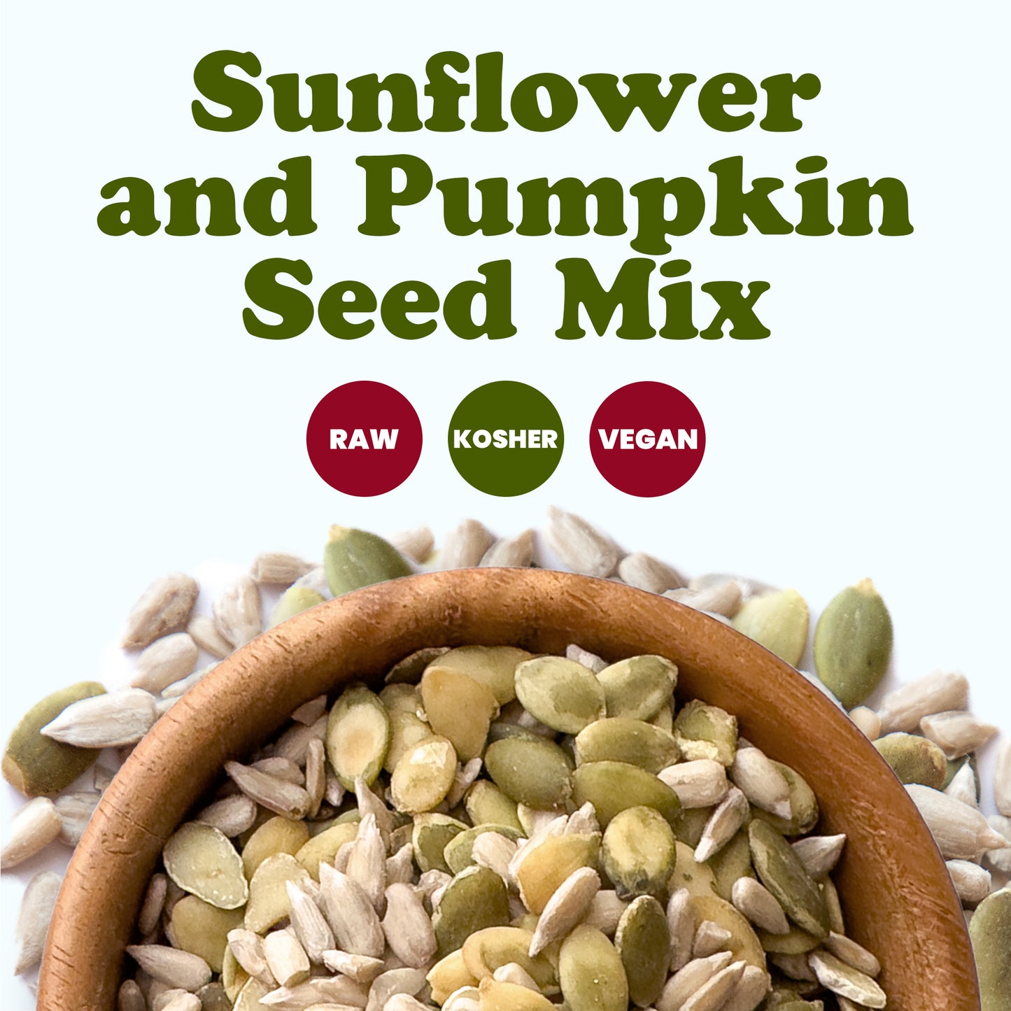 Sunflower and Pumpkin Seed Mix – Natural Snack, Rich in Protein, Perfect for Snacking, Baking and Salads, Raw, Vegan, Kosher, Bulk