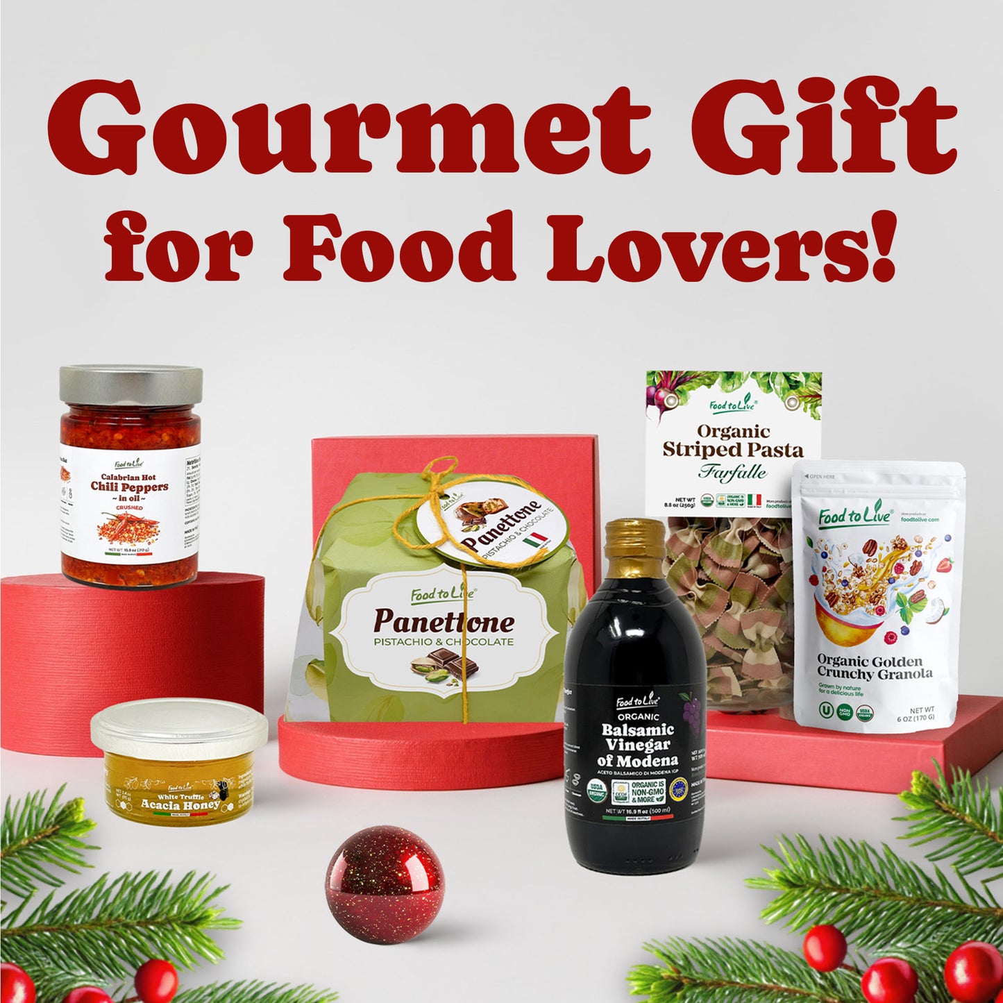 Holiday Gift Basket - Ultimate Festive Food Present - by Food to Live