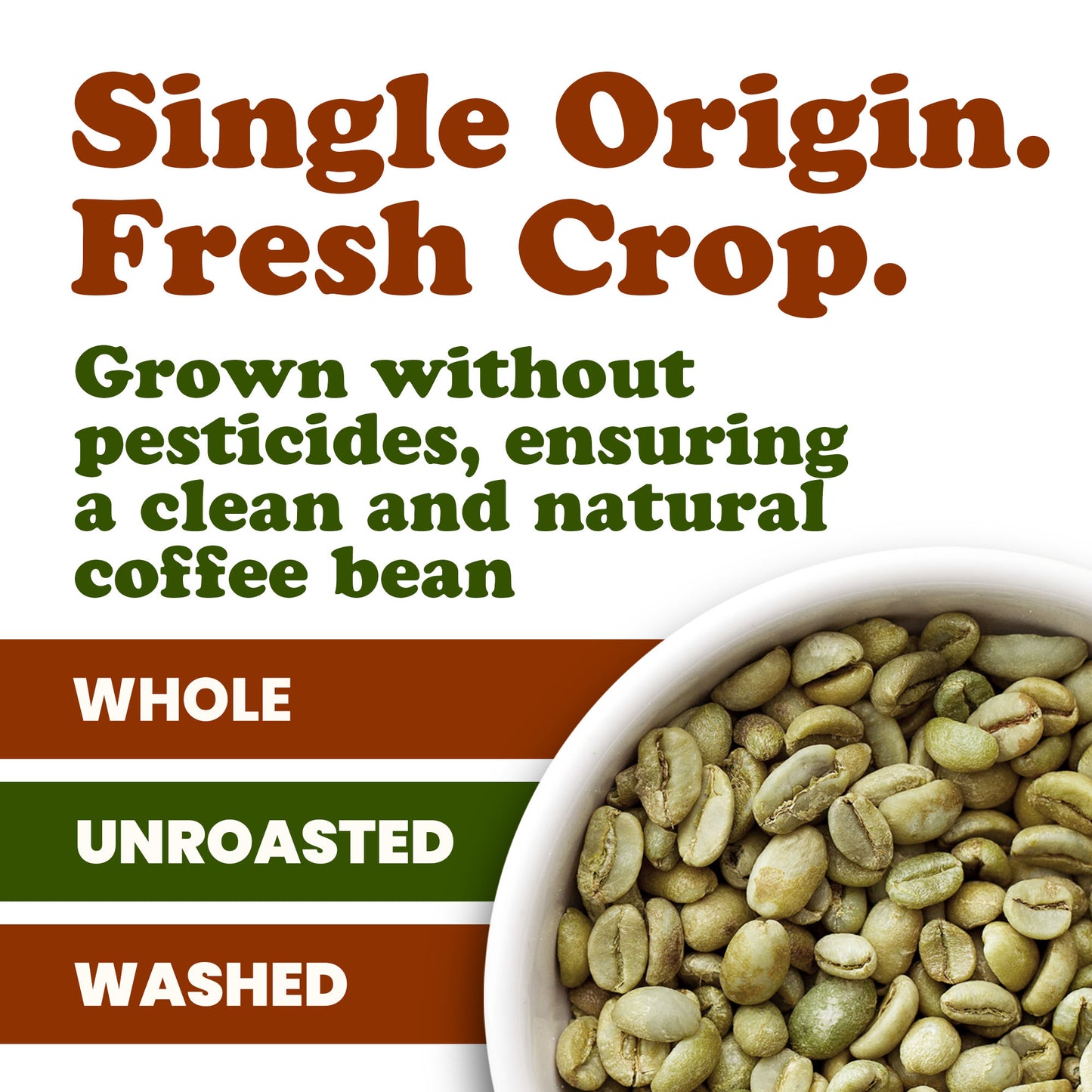 Organic Colombian Huila Arabica Green Coffee Beans - by Food to Live
