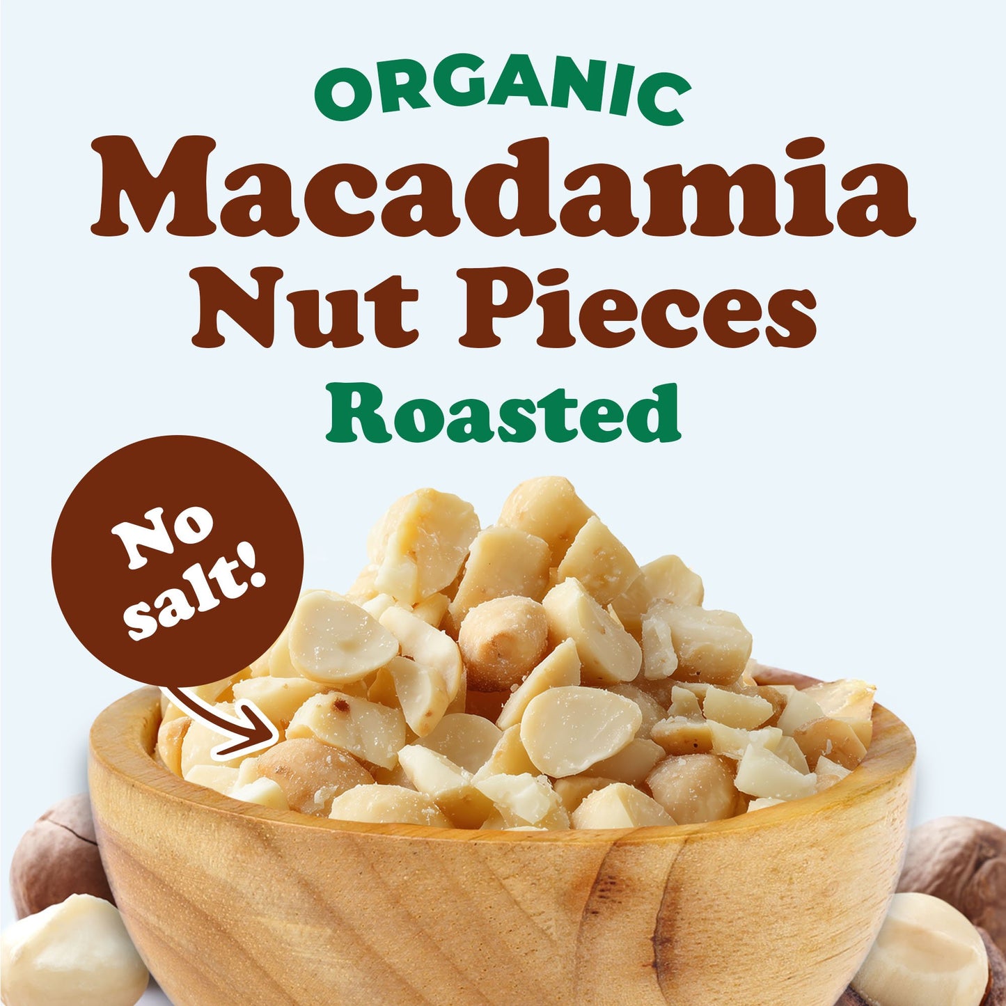 Organic Macadamia Nuts, Pieces, Roasted - by Food to Live