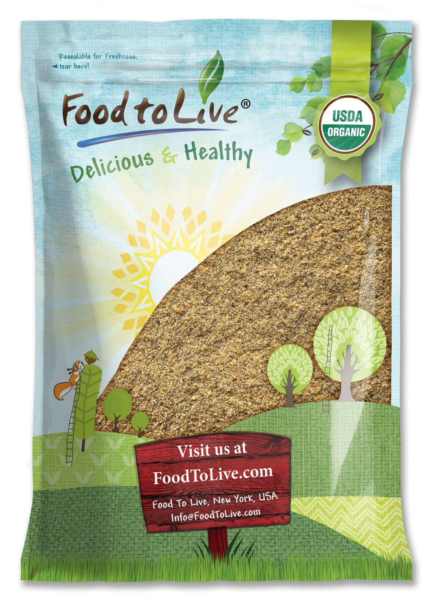 Organic Omega Power Flax and Chia Seeds Blend - Cold-Milled from Whole Raw Chia and Flax Seeds, Non-GMO, Vegan, Kosher, Bulk. Rich in Omega 3 Fatty Acids. Perfect for Smoothies and Shakes