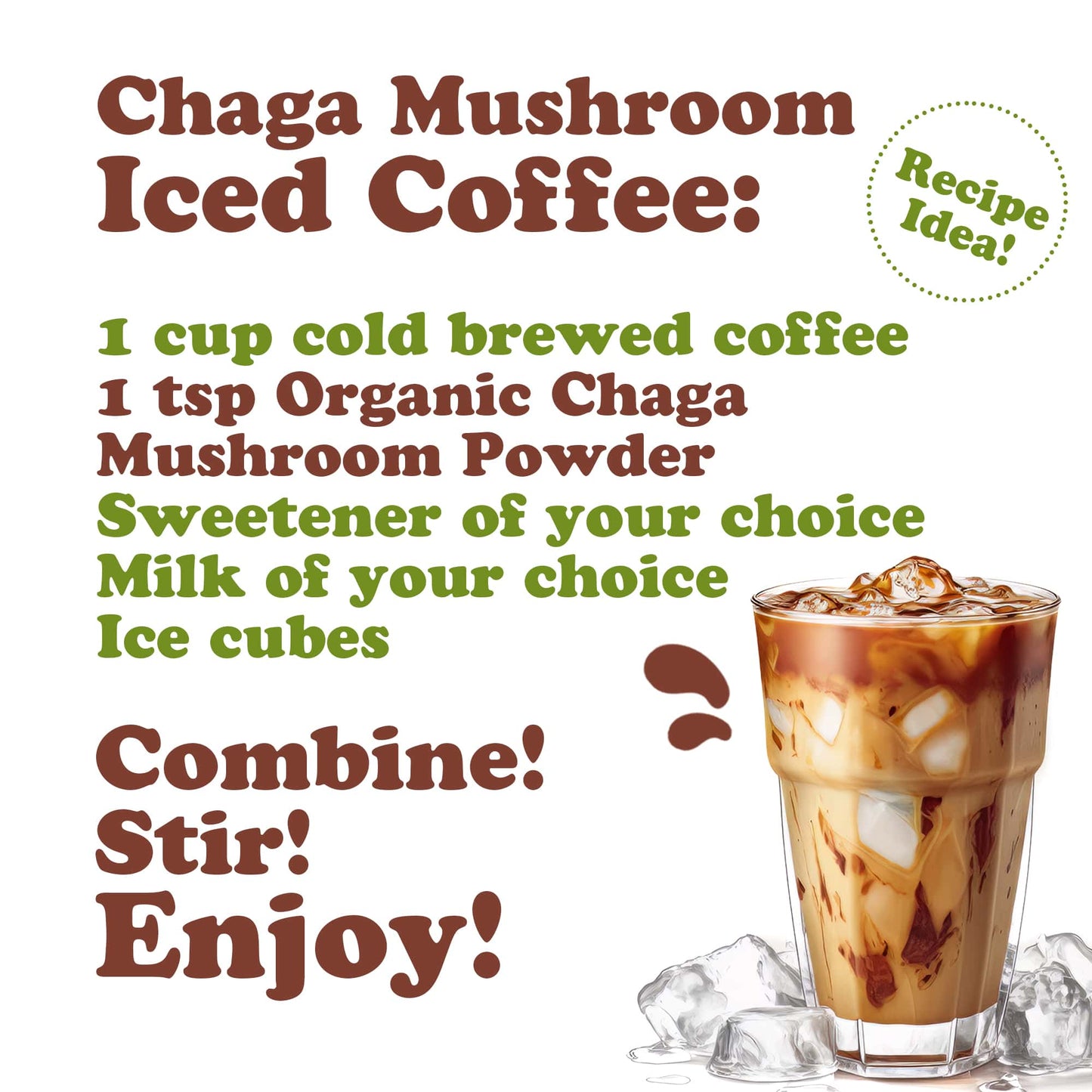 Organic Chaga Mushroom Powder – All Natural Vegan Superfood for Immunity and Holistic Wellness. Rich in Antioxidants and Nutrient-Packed. Non-GMO. 100% Pure. Great for Smoothies. Kosher