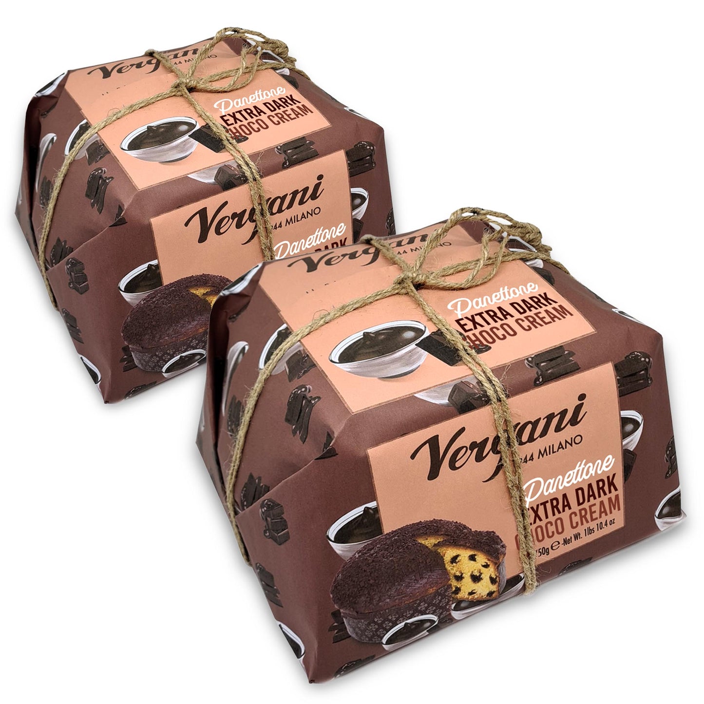 Vergani Extra Dark Chocolate Panettone - 750g (1.65 lb)