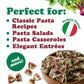 Organic Striped Farfalle Pasta – Italian Artisan Tri-Color Bow-Tie Pasta. Non-GMO, Vegan, Made with Semolina, Beet and Spinach. Perfect for Gourmet Cooking