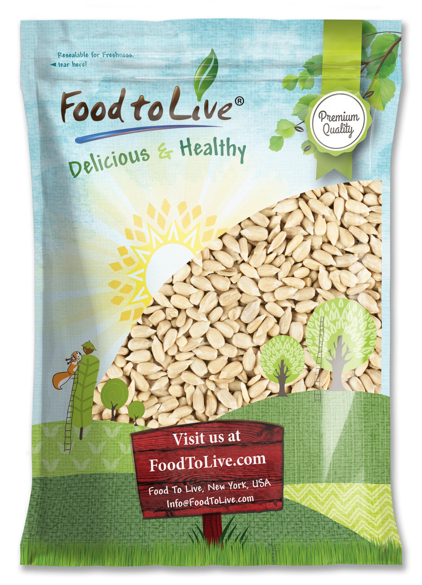 Organic Sprouted Sunflower Seeds with Himalayan Salt - by Food to Live