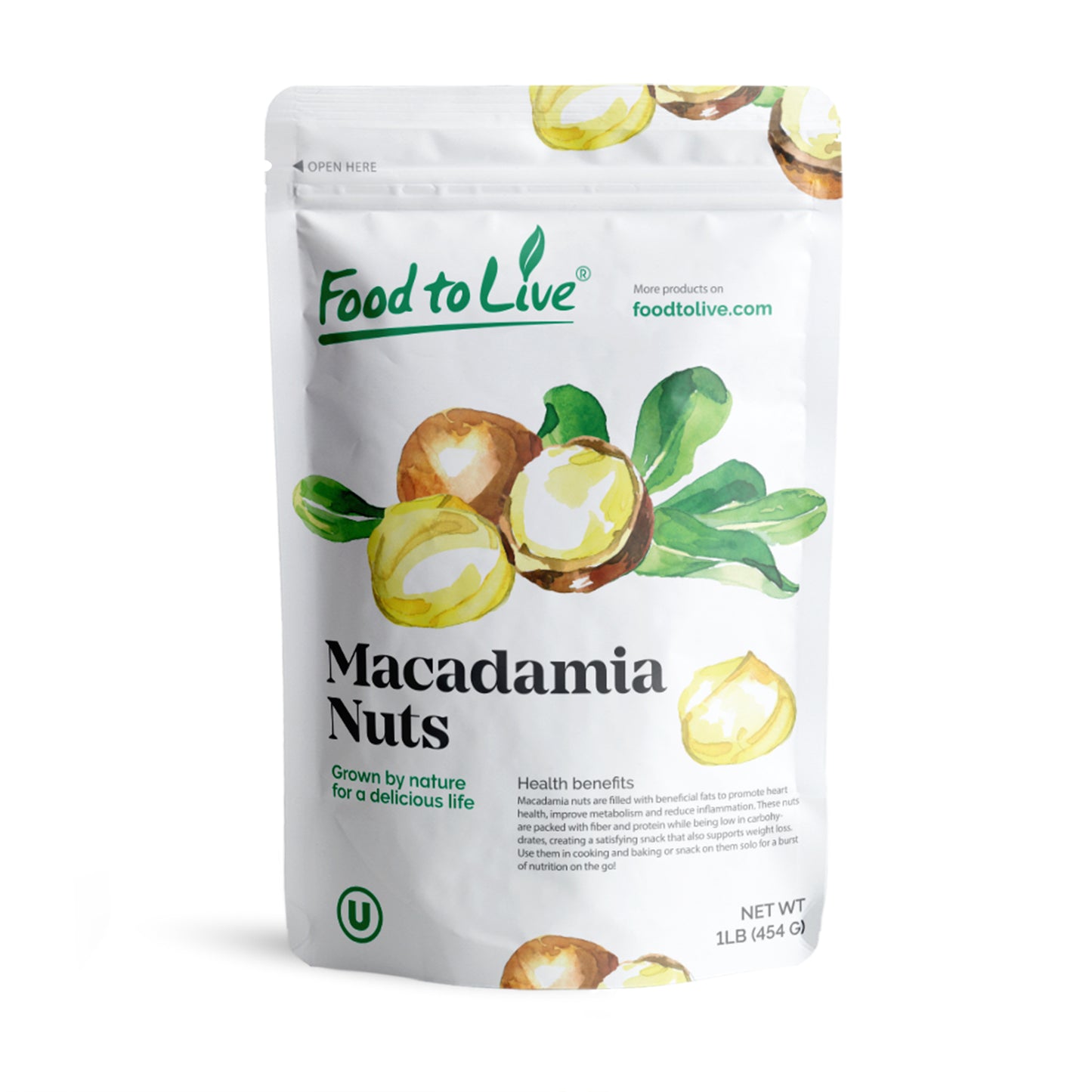 Macadamia Nut Pieces - Raw, Unsalted, Unroasted, Keto Friendly, Kosher, Vegan, Bulk, Great as Snack and for Baking, Good Source of Manganese, Thiamin, and Copper