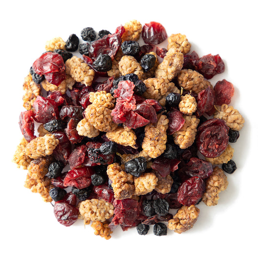 Organic Delicious Berries Mix with Cranberries, Blueberries, and White Mulberries - Non-GMO, Kosher, Vegan, Unsulfured, Bulk