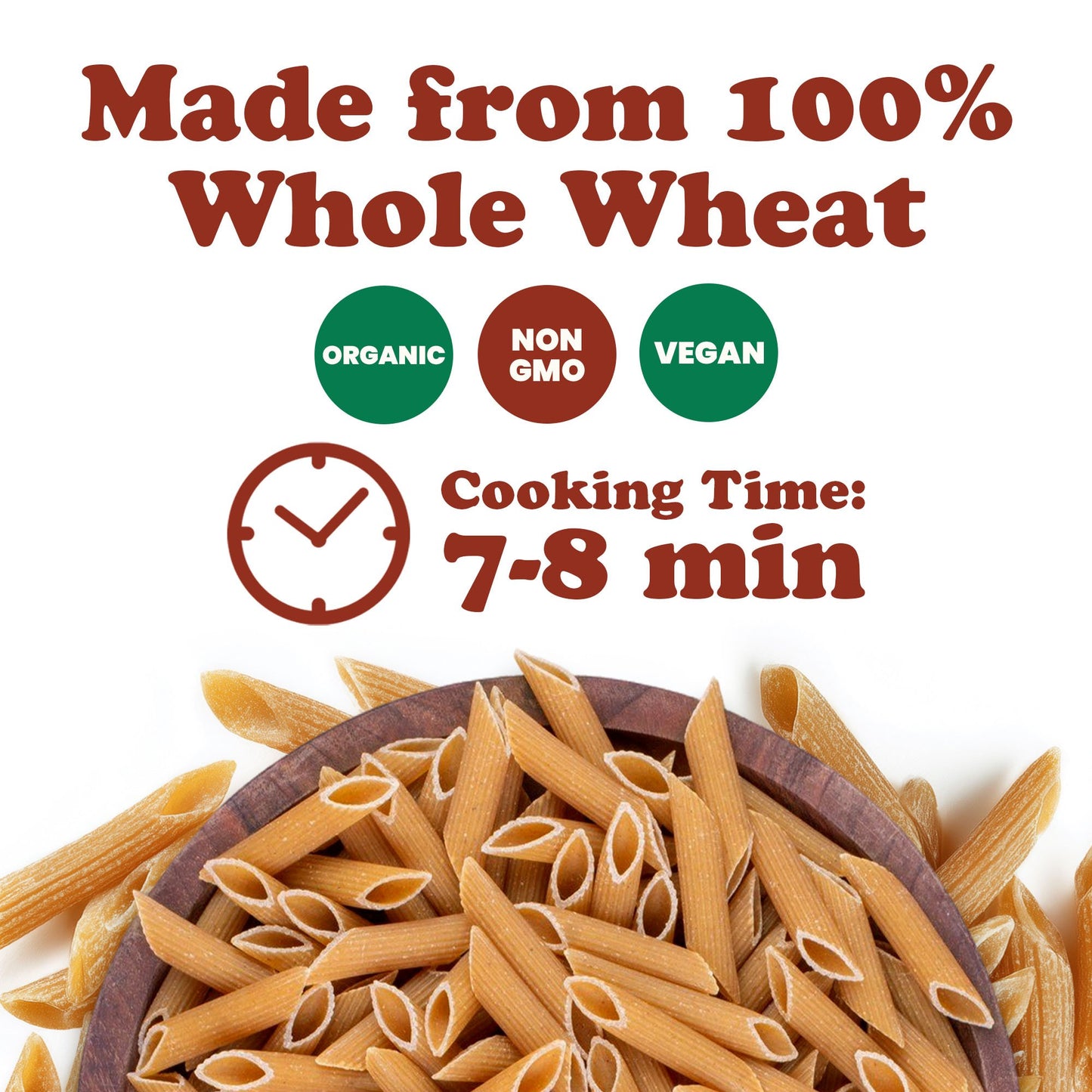 Organic Pennette Whole Wheat Pasta – Made in Italy
