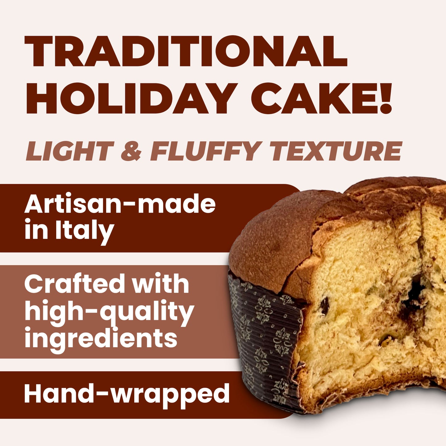 Vergani Extra Dark Chocolate Panettone - 750 g (1.65 lb)