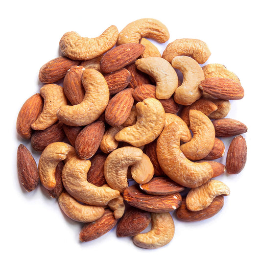 Dry Roasted Almonds and Cashews Mix – Unsalted Oven Roasted Nuts, Protein Rich Trail Mix, Healthy Vegan Snack, No Oil Added, Kosher Blend, Bulk