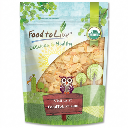 Organic Toasted and Salted Blanched Sliced Almonds - by Food To Live