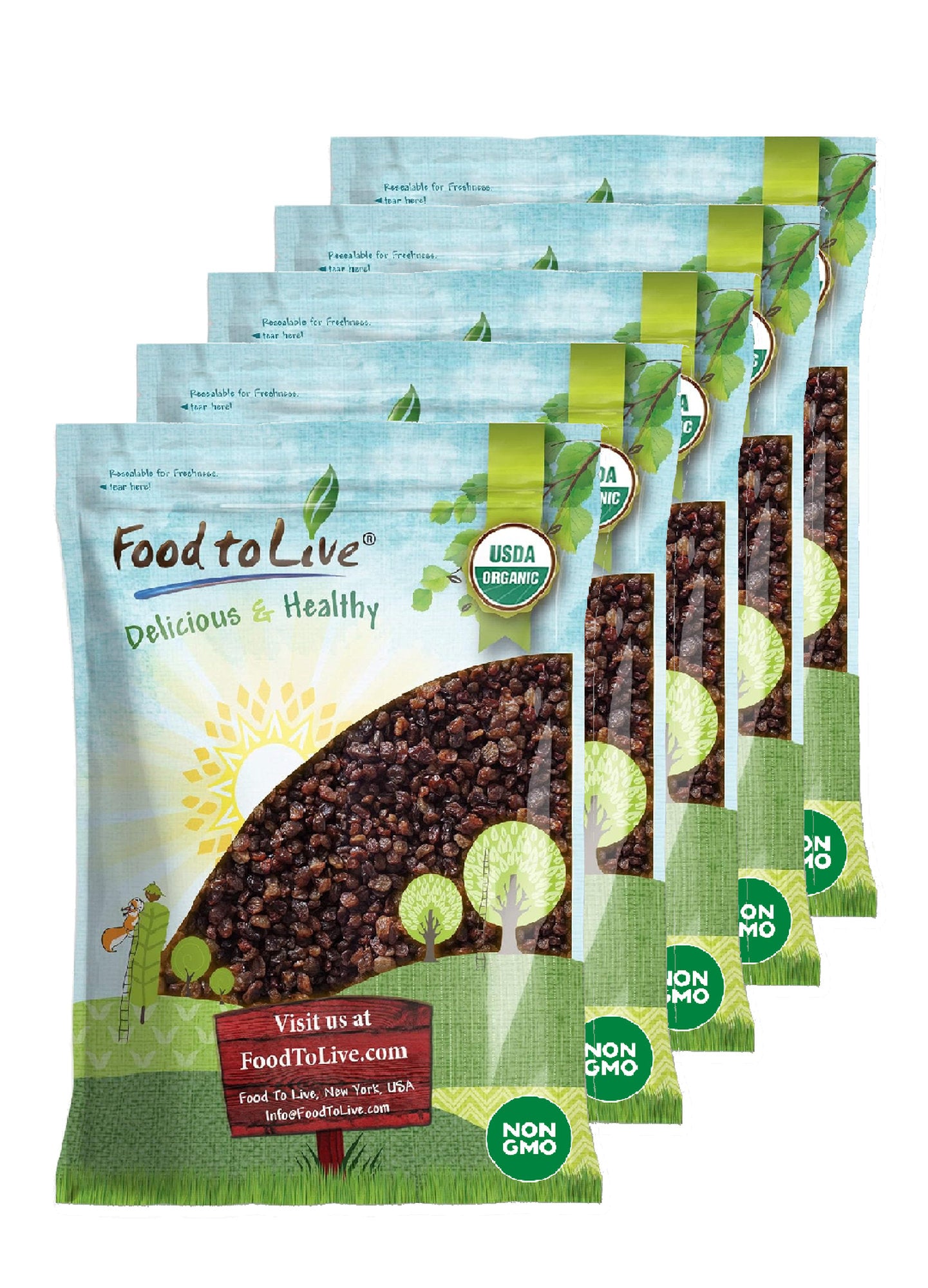 Imported Organic Raisins - by Food To Live