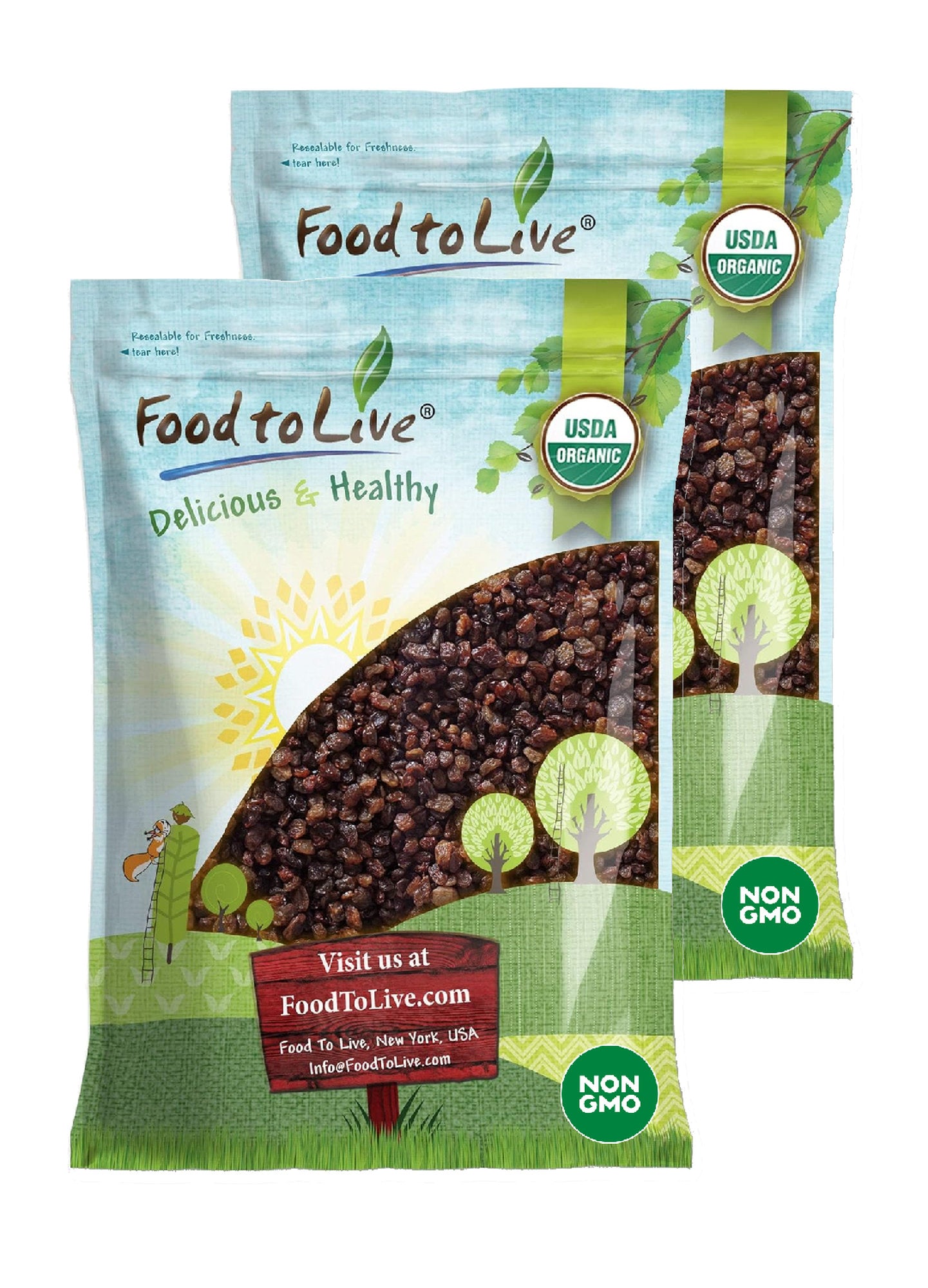 Imported Organic Raisins - by Food To Live