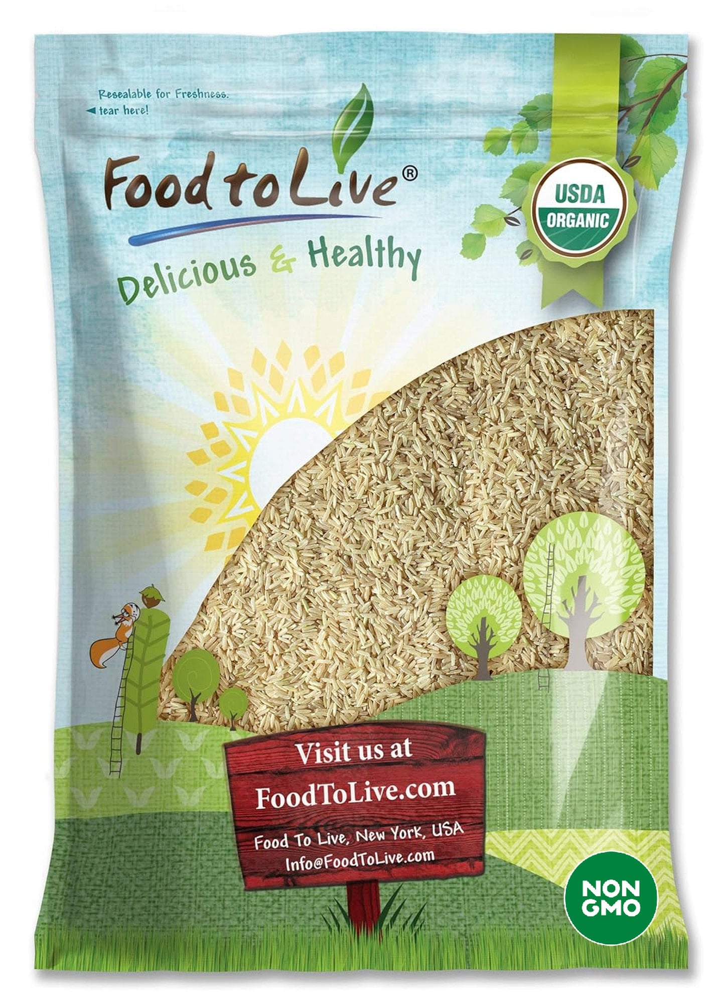 Organic Thai Jasmine Brown Rice - by Food To Live