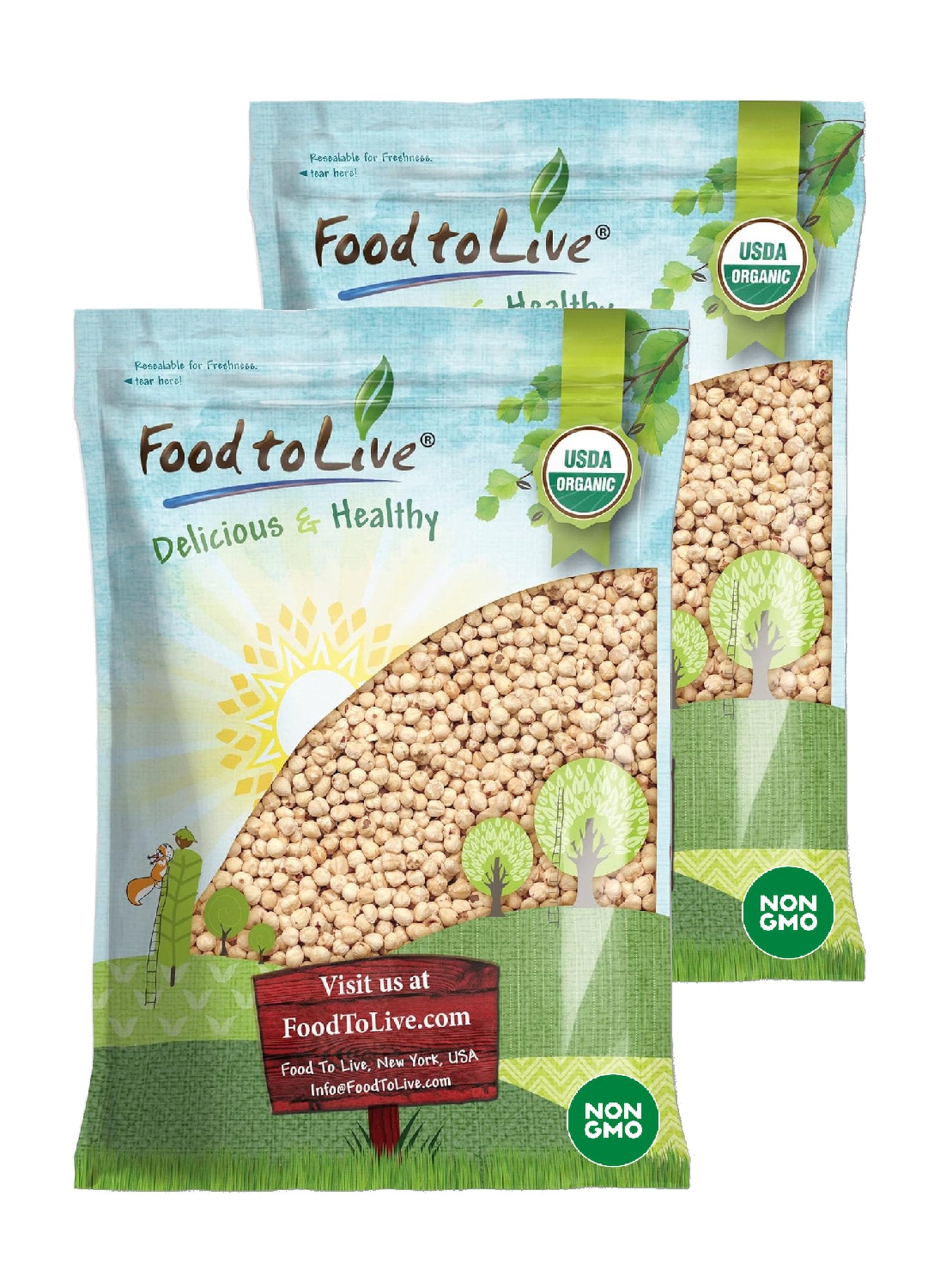 Organic Raw Blanched Hazelnuts - by Food To Live