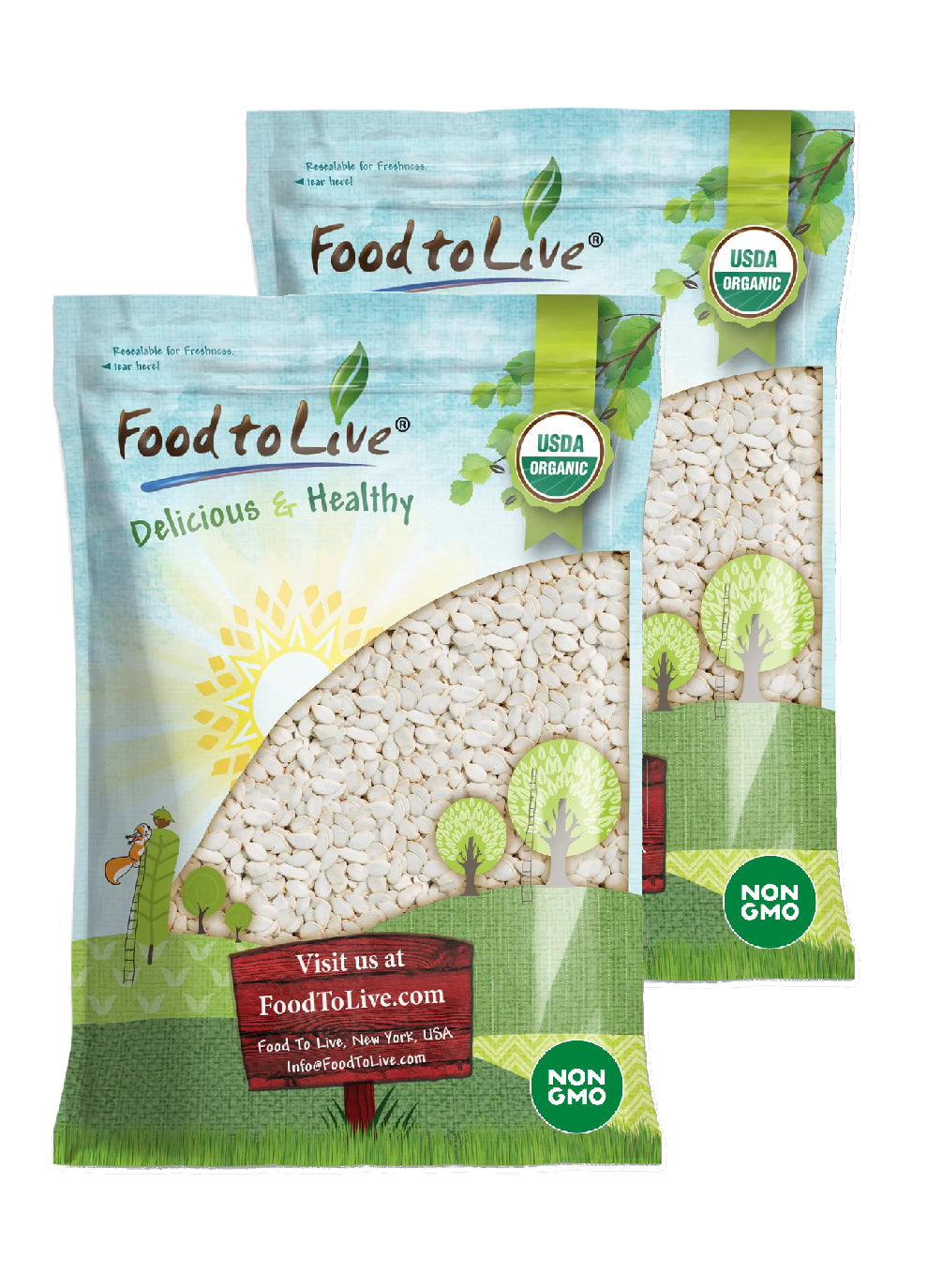 Organic Raw Pumpkin Seeds in Shell - by Food To Live