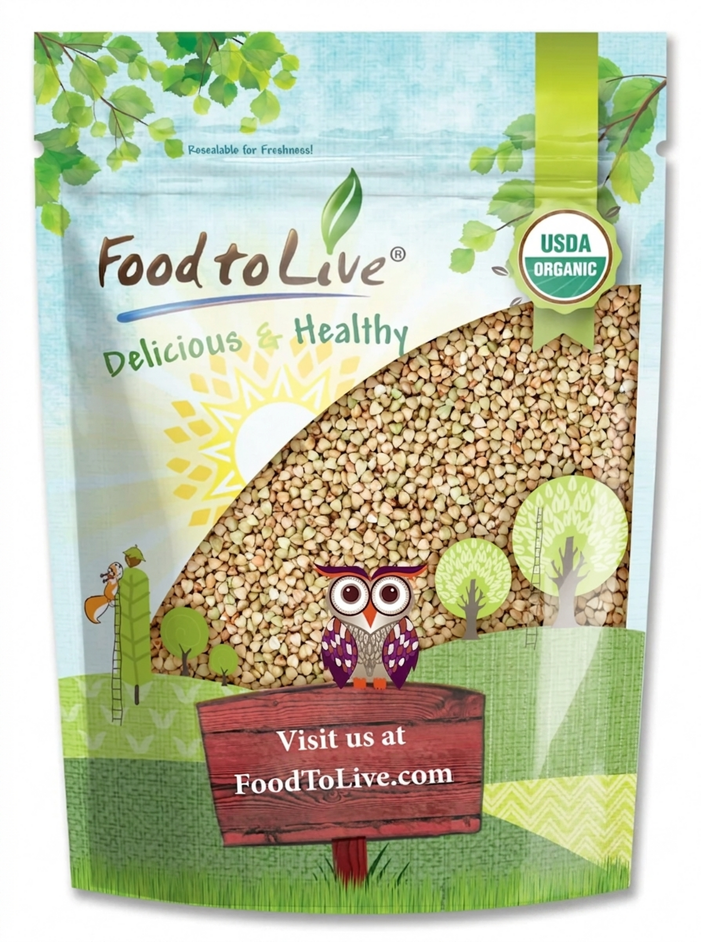 Gluten Free Organic Hulled Raw Buckwheat Groats - by Food To Live