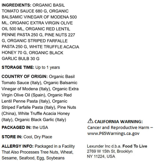 Mediterranean Gourmet Gift Basket –  by Food to Live