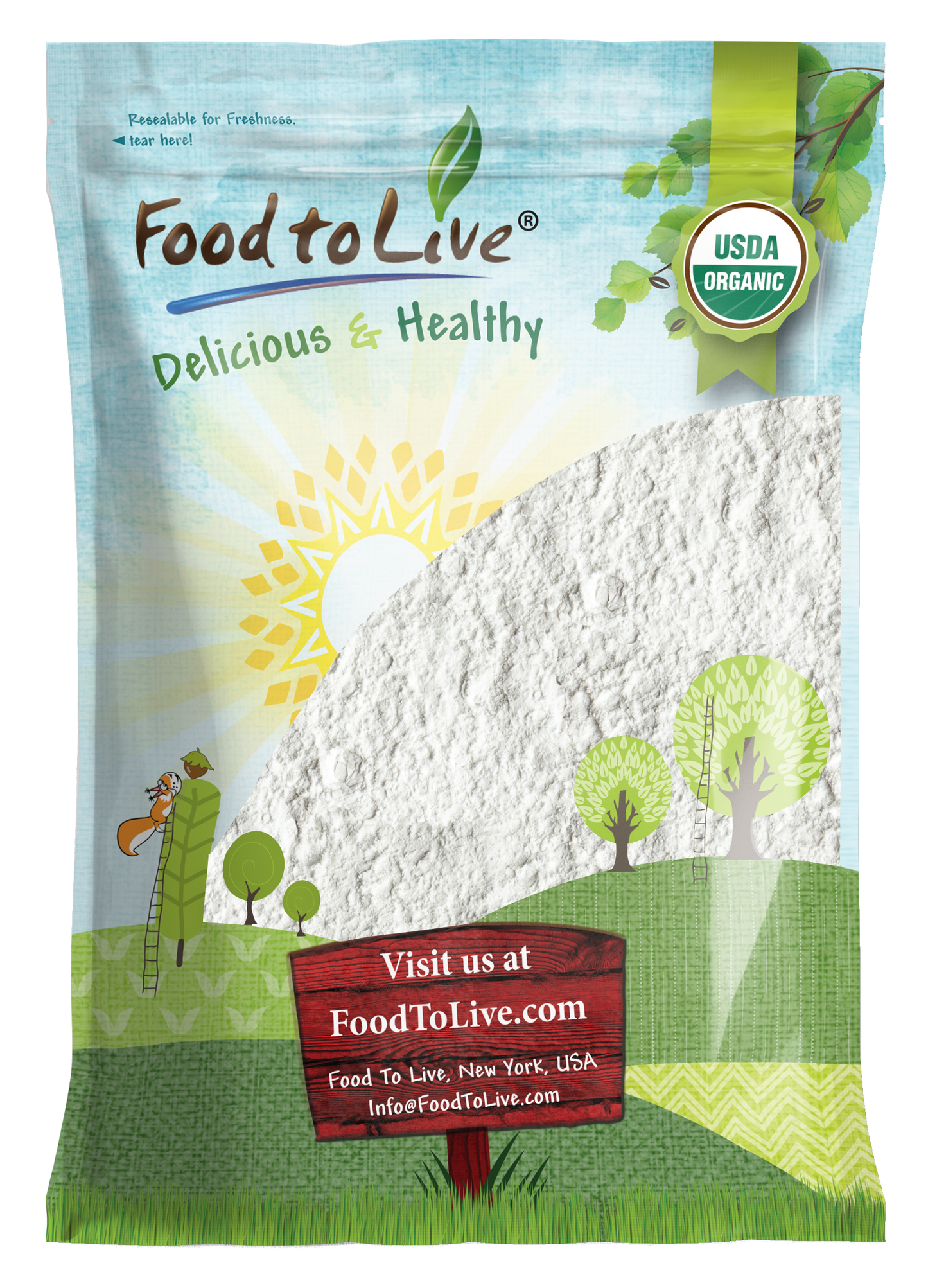 Organic Corn Starch - Non-GMO, Kosher, Vegan - by Food to Live