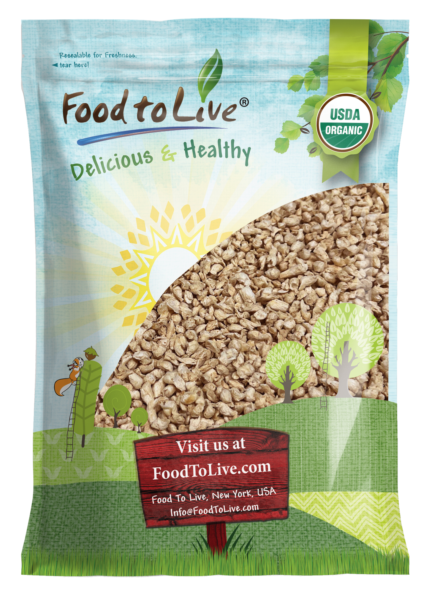Organic Yellow Pea Flakes – No-GMO, Keto, Kosher, Bulk – by Food to Live