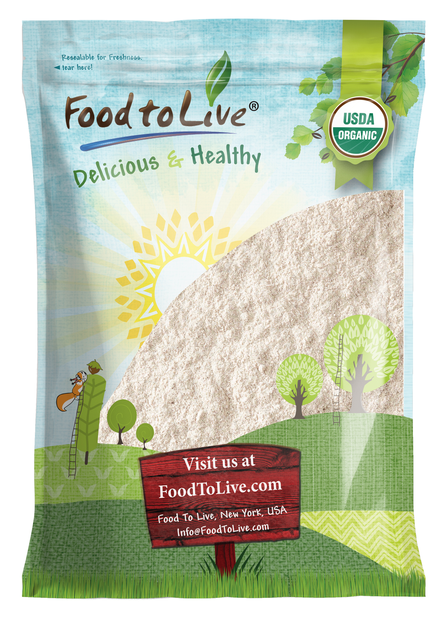 Organic Yellow Mung Flour – Non-GMO, Kosher, Vegan, Bulk – by Food to Live