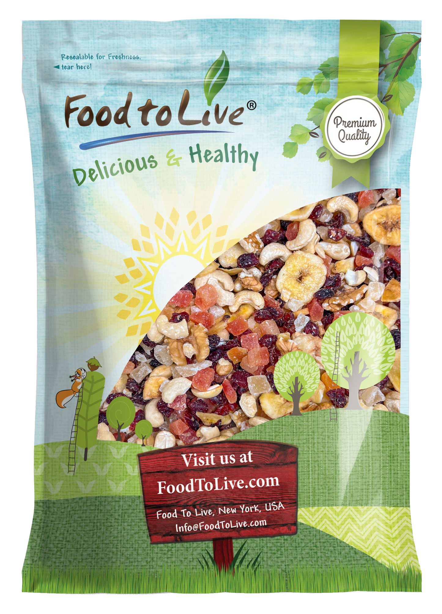 Luxury Tropical Energy Mix -  Vegan, Kosher, Bulk - by Food to Live