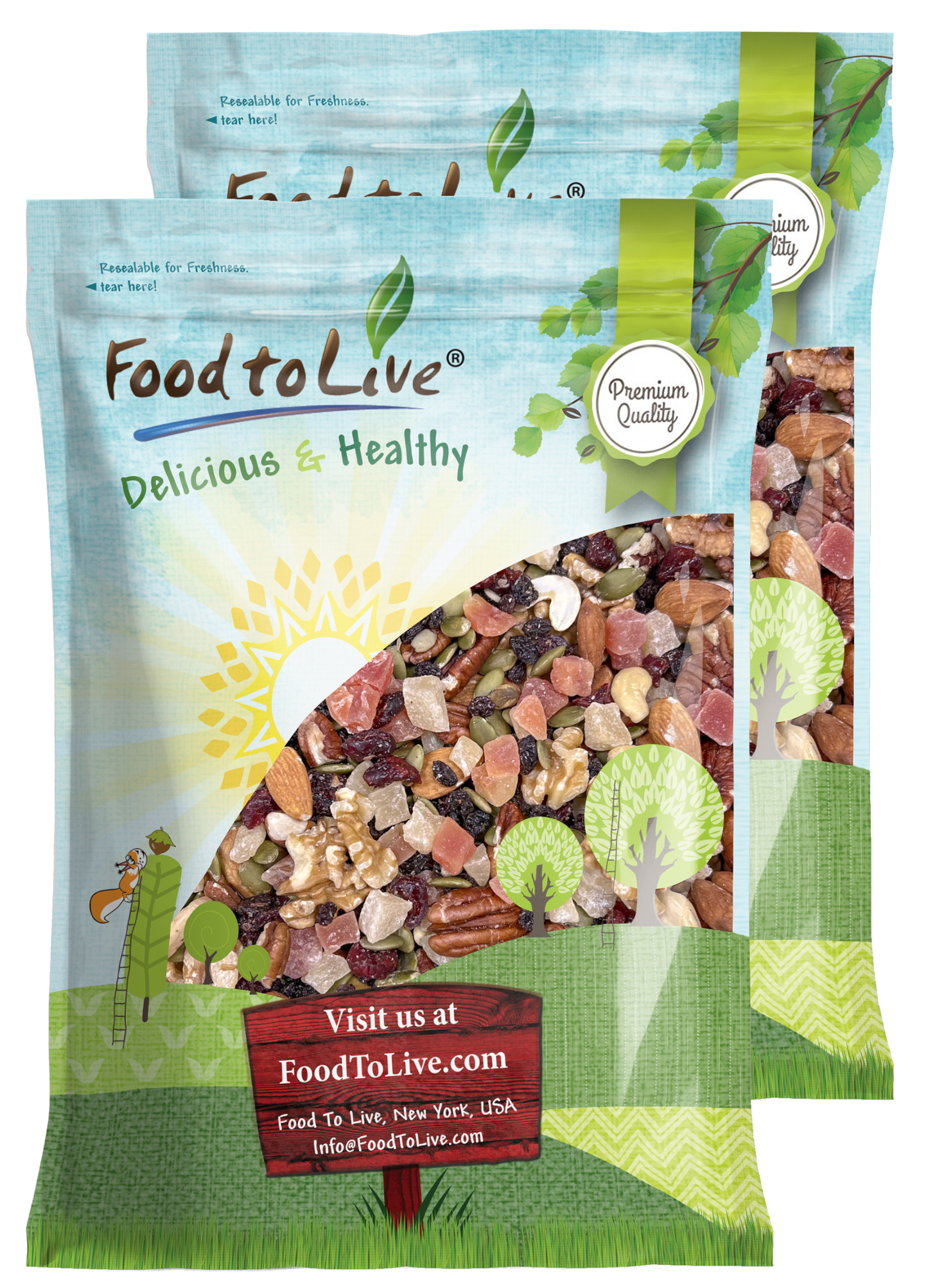 Suntrail Nut and Fruit Mix - Kosher, Vegan, Bulk - by Food to Live