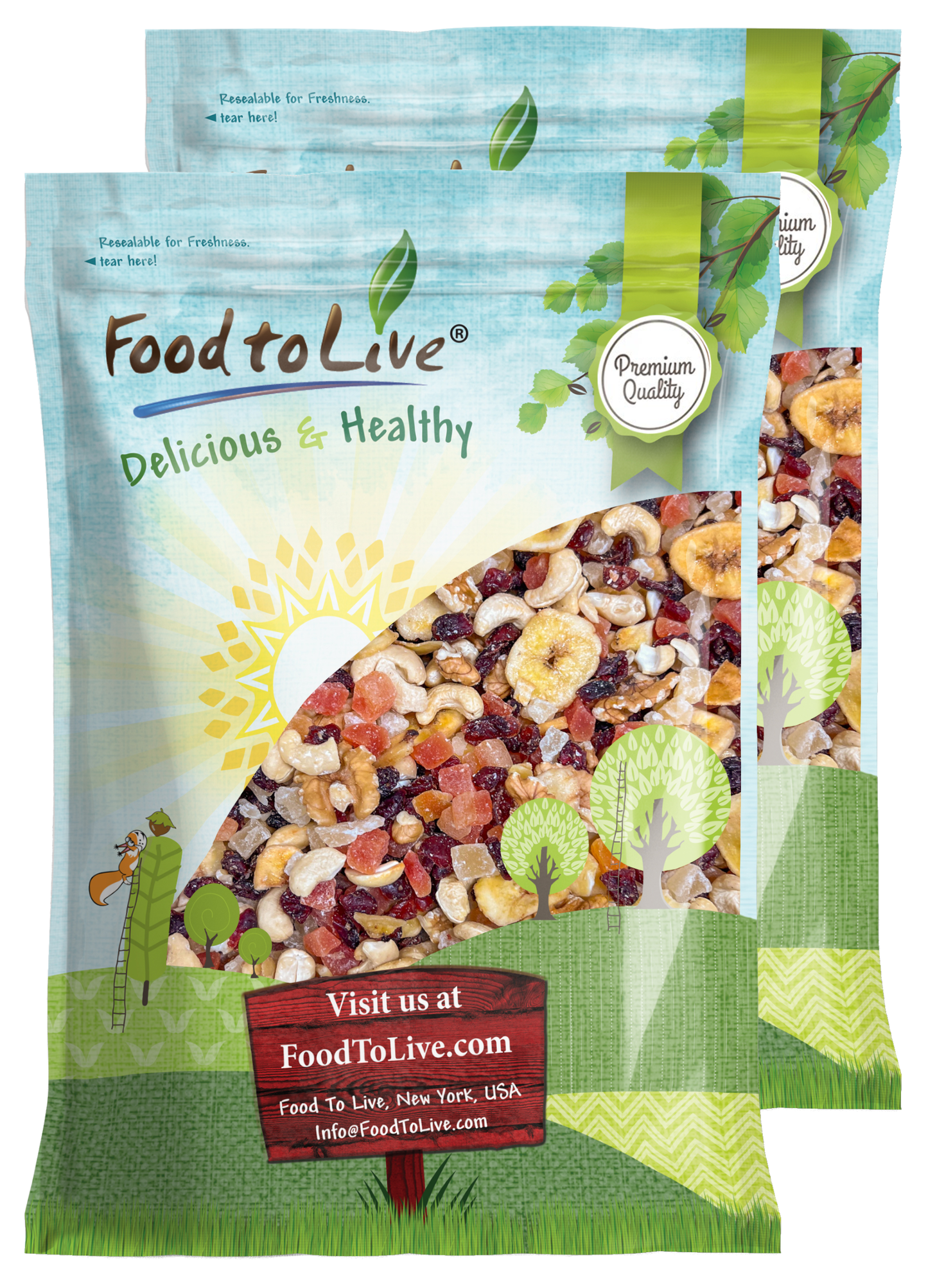 Luxury Tropical Energy Mix -  Vegan, Kosher, Bulk - by Food to Live